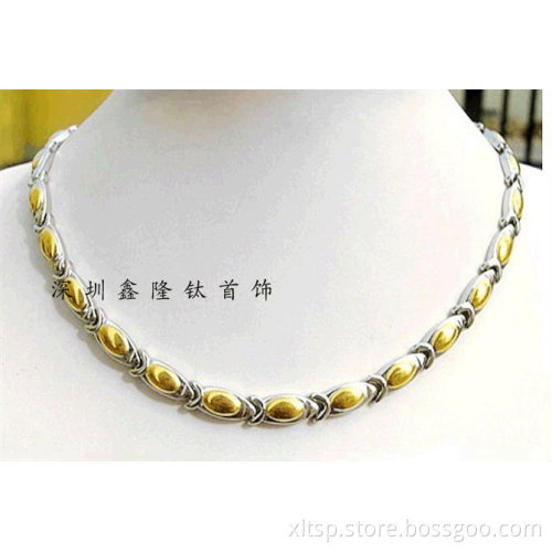 Gold-plated Titanium Necklace stainless steel necklace